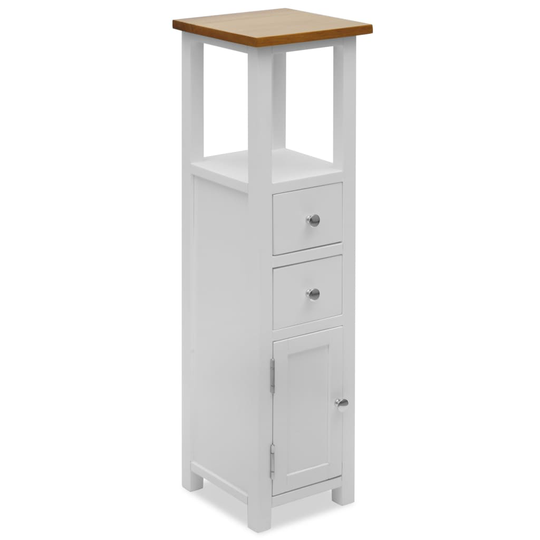 vidaXL høj kommode 26 x 26 x 94 cm massivt egetræ