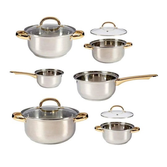 Køkkengrej sæt, 3 dele - Kinvara - Guld
