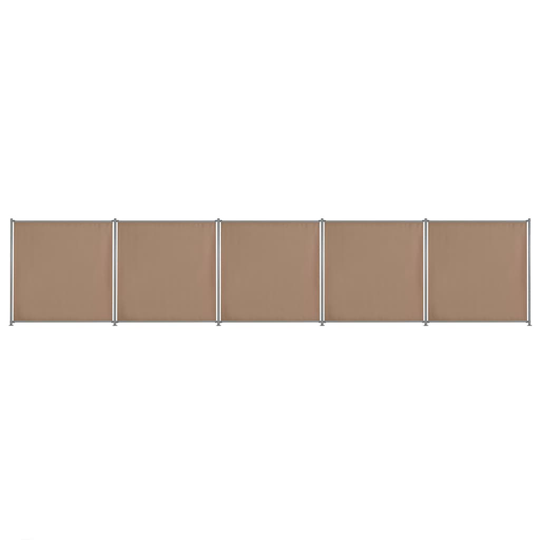 vidaXL hegnspaneler 5 stk. stof 900 x 180 cm gråbrun