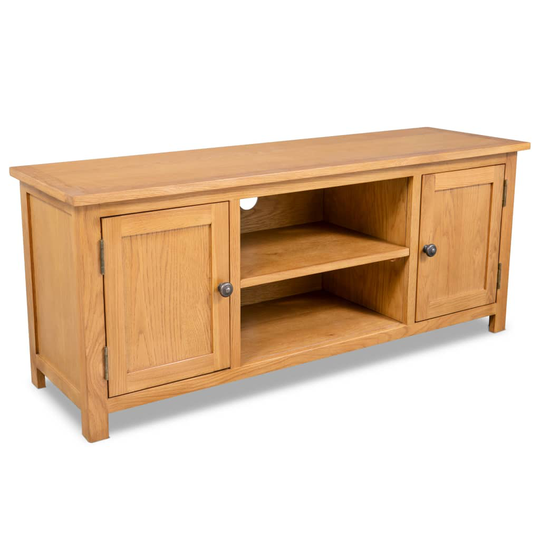 vidaXL tv-skab 120x35x48 cm massivt egetræ