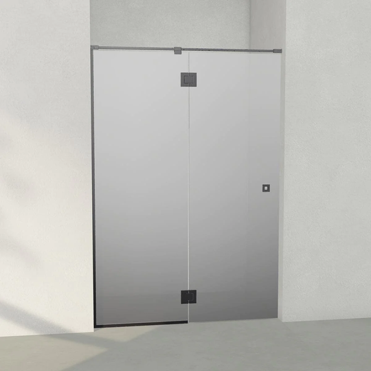 INR Iconic Nordic Rooms Dusjnisje ARC 5 Frame Måltilpasset Svart Matt / Dark Frostet Glass
