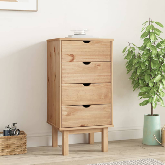 vidaXL kommode 46x39,5x90 cm massivt fyrretræ