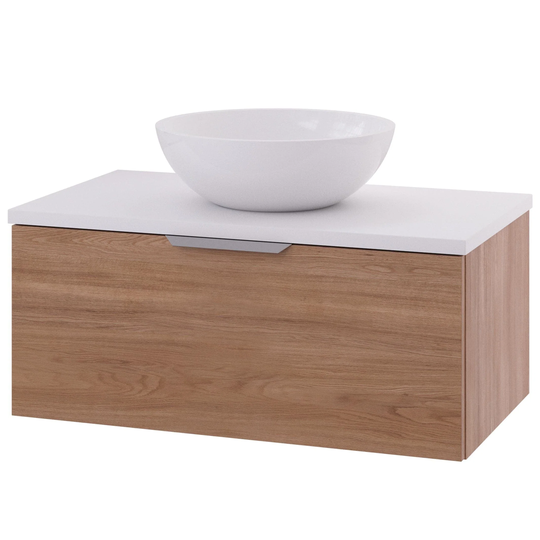 Linn Bad Selma Glatt Eikefiner D45cm Servantskap Eik / 80cm Senter