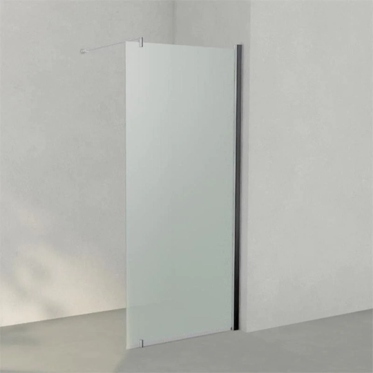 INR Iconic Nordic Rooms Dusjvegg Linc 20 Måltilpasset Krom / - Høyre Frostet Glass