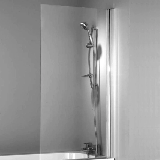 Sanipro Badekarvegg Safe Collection 75 - Laminert Krom / 75cm Glass