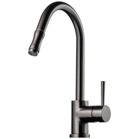 Tapwell Evo185 Kjøkkenarmatur Uttrekk Brushed Black Chrome