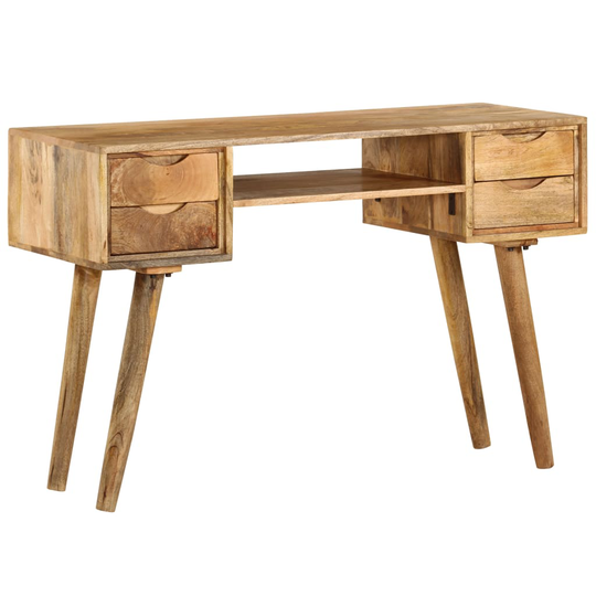 vidaXL skrivebord massivt mangotræ 115 x 47 x 76 cm