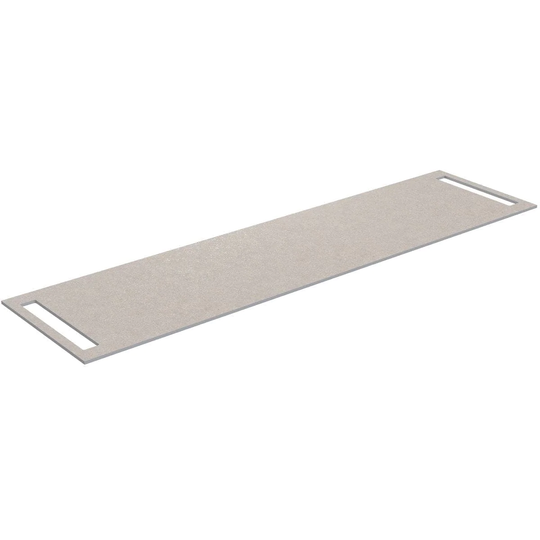 Korsbakken Benkeplate HPL med Håndkleholder Sand / 2 Sider 180cm