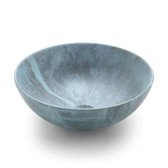 Bathco Sicilia Grønn Oksidert Bolleservant Ø40cm - Mikrosement Grønn