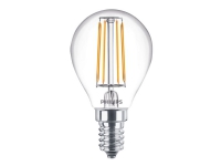 Philips Classic LEDLuster - LED-lyspære - form: P45 - klar finish - E14 - 4.3 W (tilsvarende 40 W) - klasse A++ - varmt hvidt lys - 2700 K