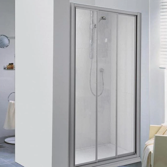 Brødrene Dahl BD Palme Drive Skyvedør Nisje Krom / 150cm Klart Glass