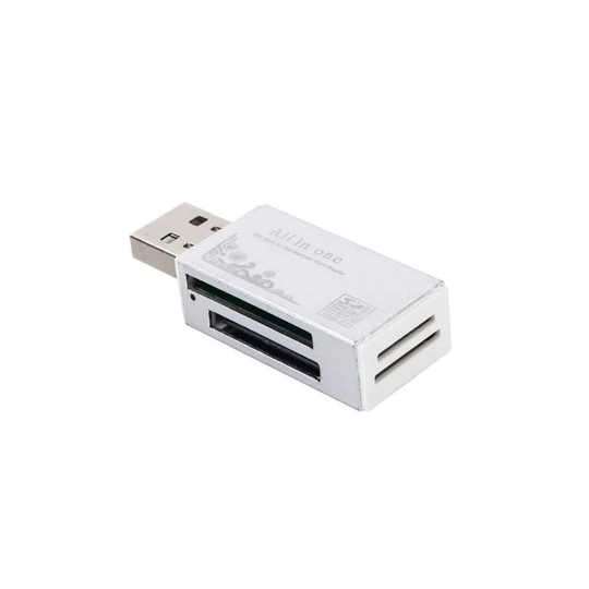 Kompakt USB-hukommelseskortlæser | 4 i 1