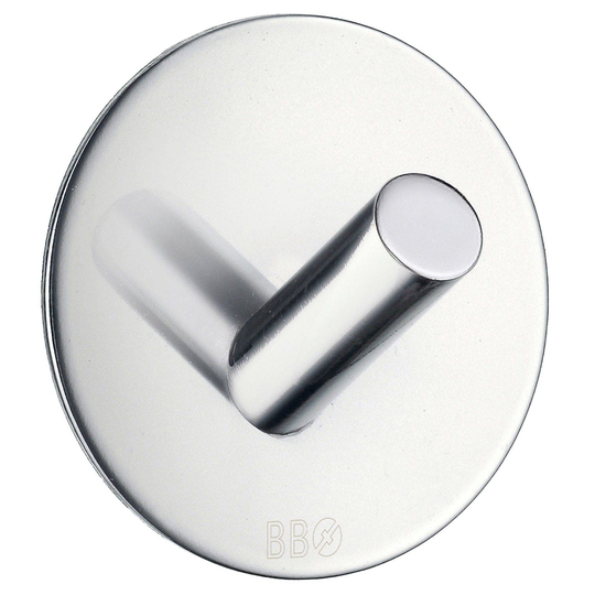 Beslagsboden Enkel Krok 1090 - Selvklebende Krom