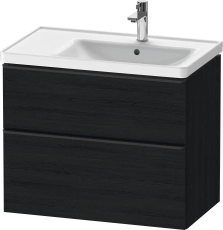 Duravit D-Neo servantskap, 78,4x45,2 cm, høyre, sort eik