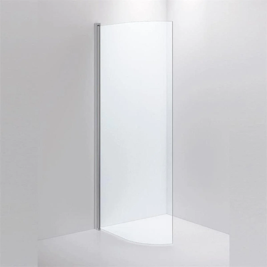 INR Iconic Nordic Rooms Dusjvegg Linc Josephine B78 og B88cm Matt Aluminium / 78cm Klart Glass