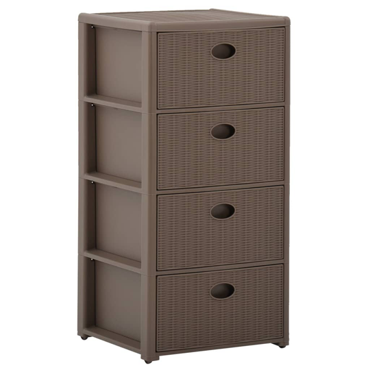 vidaXL kommode 40x40x80 cm 4 skuffer gråbrun