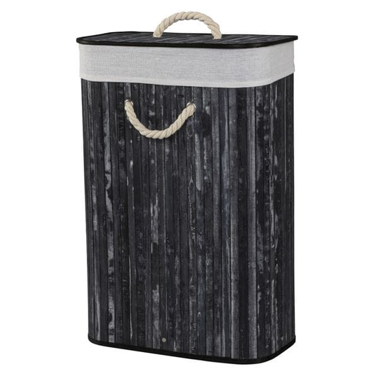 Duschy Bamboo Skittentøyskurv med Lokk Svart