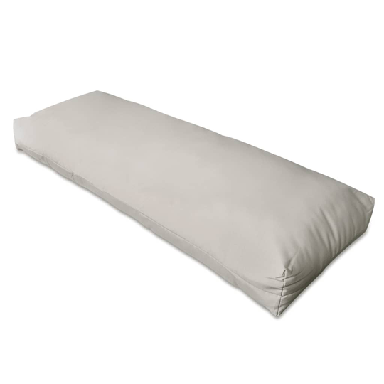 vidaXL polstret ryghynde sandfarvet 120 x 40 x 10 cm
