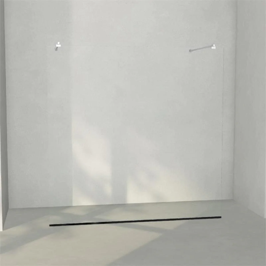 INR Iconic Nordic Rooms Dusjvegg ARC 43 Frame Måltilpasset Krom / Timeless Klart Glass