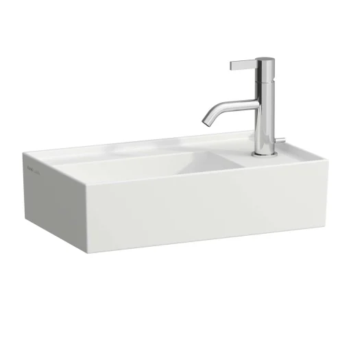 Kartell Laufen håndvask, 46x28 cm, høyrevendt, matt hvit