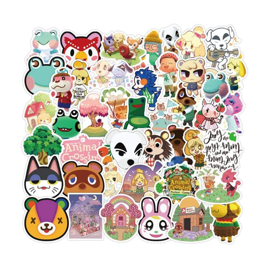 50x Klistermærker - Animal Crossing