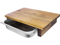 Orion chopping board with bamboo crumb tray 42 x 29 cm