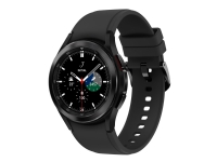 Samsung Galaxy Watch4 Classic - 42 mm - sort - smart ur med rillesportsbånd - fluoroelastomer - sort - display 1.2 - 16 GB - NFC, Wi-Fi, Bluetooth - 46.5 g