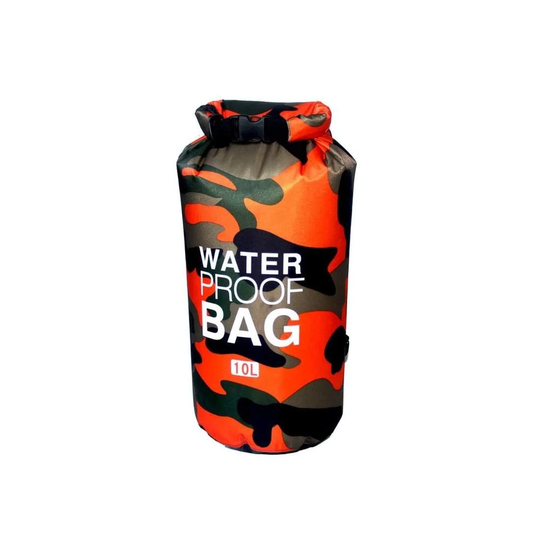 Vandtæt pose 10L, Camouflage - Orange