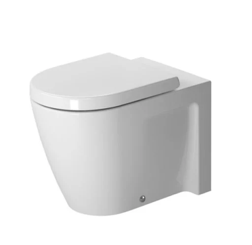 Duravit Starck 2 back-to-wall toalett m/WonderGliss, hvit