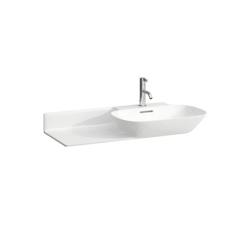Laufen INO Håndvask m/Kranhull, overløp & hylle til venstre 90x45 cm