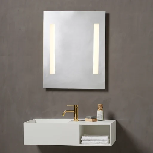 Loevschall Godhavn speil med LED-belysning 60x85 cm