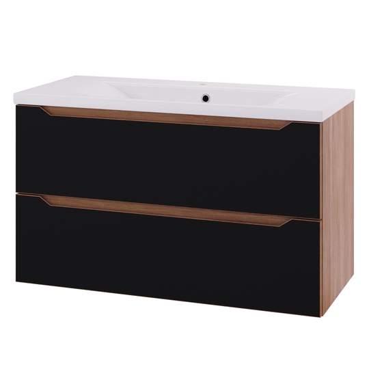 Linn Bad Emma D45cm Servantskap Svart Matt / 100cm 2 Skuffer