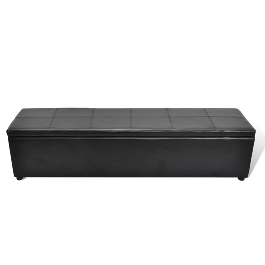 vidaXL opbevaringsbænk 168x44x44 cm sort