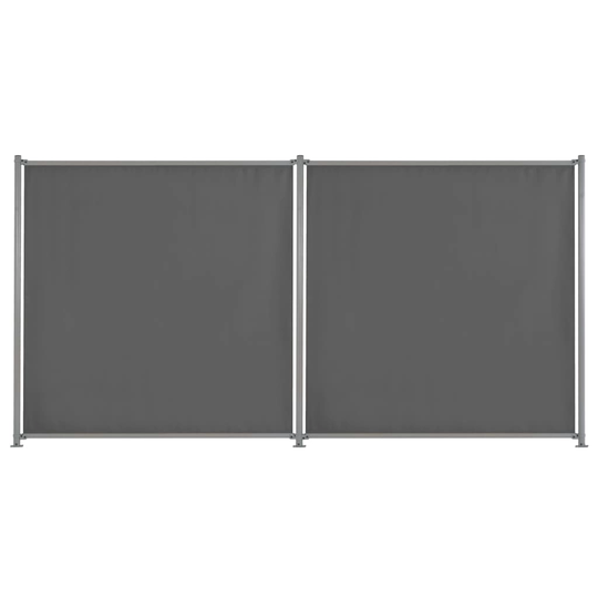 vidaXL hegnspanel 2 stk. stof 360 x 180 cm antracitgrå