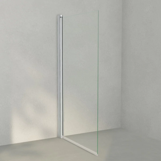 INR Iconic Nordic Rooms Badekarvegg Linc 17 Original Matt Aluminium / 80cm Klart Glass