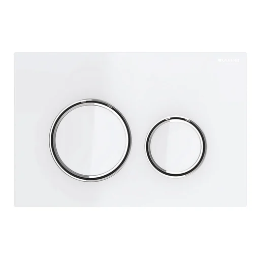 Geberit Sigma21 Betjeningsplate, Hvit/Forkrommet