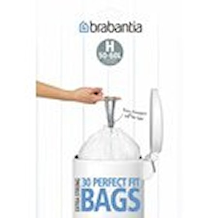 Affaldsposer H, 40/50/60Ltr [10 poser/rulle] 'Tear Off' Display White