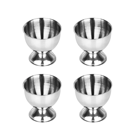 4x moderne æggebæger - rustfrit stål