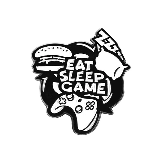 Broche, Metal - Eat Sleep Game