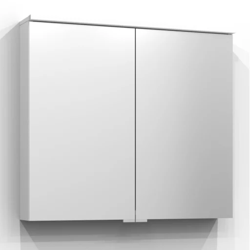 Svedbergs Sarek speilskap med LED, jordstikk, 80x72 cm, hvit