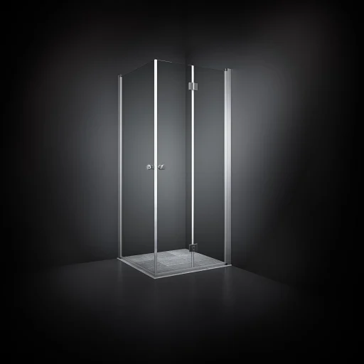 Dansani Match Dusjhjørne 90 x 90 cm, Klart glass/Satin profil - Model 2