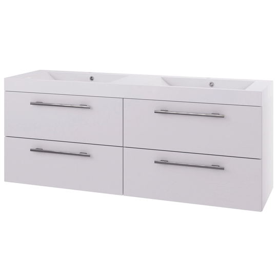 Linn Bad Ingrid D45cm Servantskap Hvit Matt / 160cm Dobbel 4 Skuffer