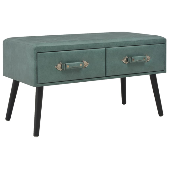 vidaXL sofabord havgrøn 80 x 40 x 46 cm kunstlæder