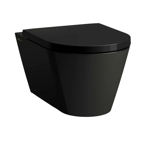 Kartell Laufen vegghengt toalett, uden skyllekant, sort