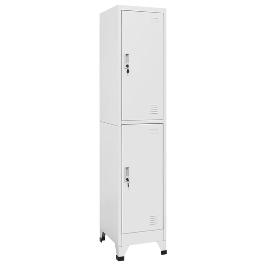vidaXL lockerskab med to rum 38x45x180 cm