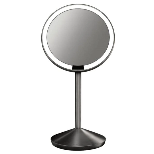 Simplehuman Mini Bordspeil 10x med Ledlys og Sensor Matt Krom