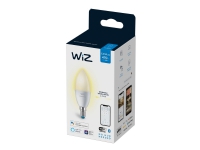 WiZ - LED-lyspære - form: C37 - matteret finish - E14 - 4.9 W (tilsvarende 40 W) - klasse F - blødt hvidt lys - 2700 K