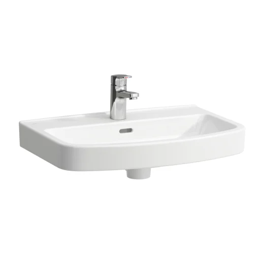 Laufen Kompas Servant 60x42 cm, Hvit, m/armaturhull og overløp