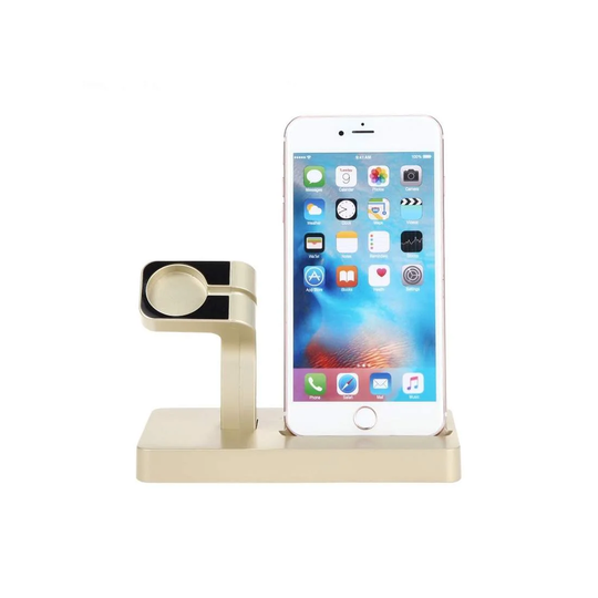 USB Ladestation kompatibel med Apple Watch og iPhone - Guld