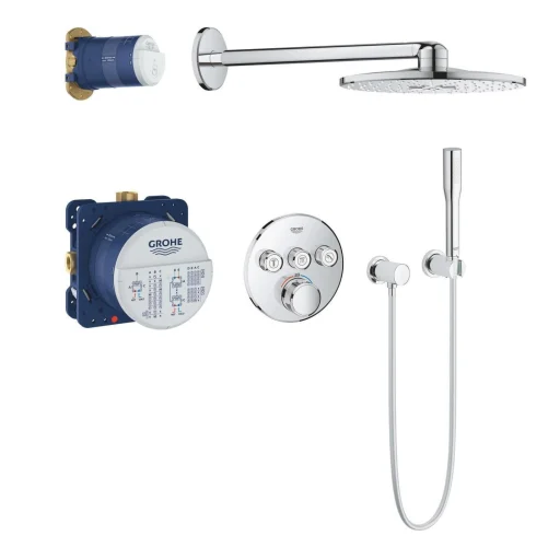 Grohe Grohtherm SmartControl komplett dusjsett med Rainshower Smartactive 310, krom